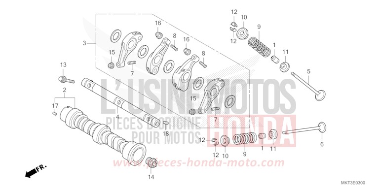 CAMSHAFT/VALVE for X-ADV 750 GRAND PRIX RED (R380) from 2021
